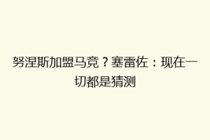 努涅斯加盟马竞？塞雷佐：现在一切都是猜测